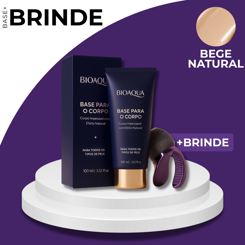 Base Corporal Bioaqua com Cobertura Natural (Dura até 3 Dias!) + BRINDE EXCLUSIVO