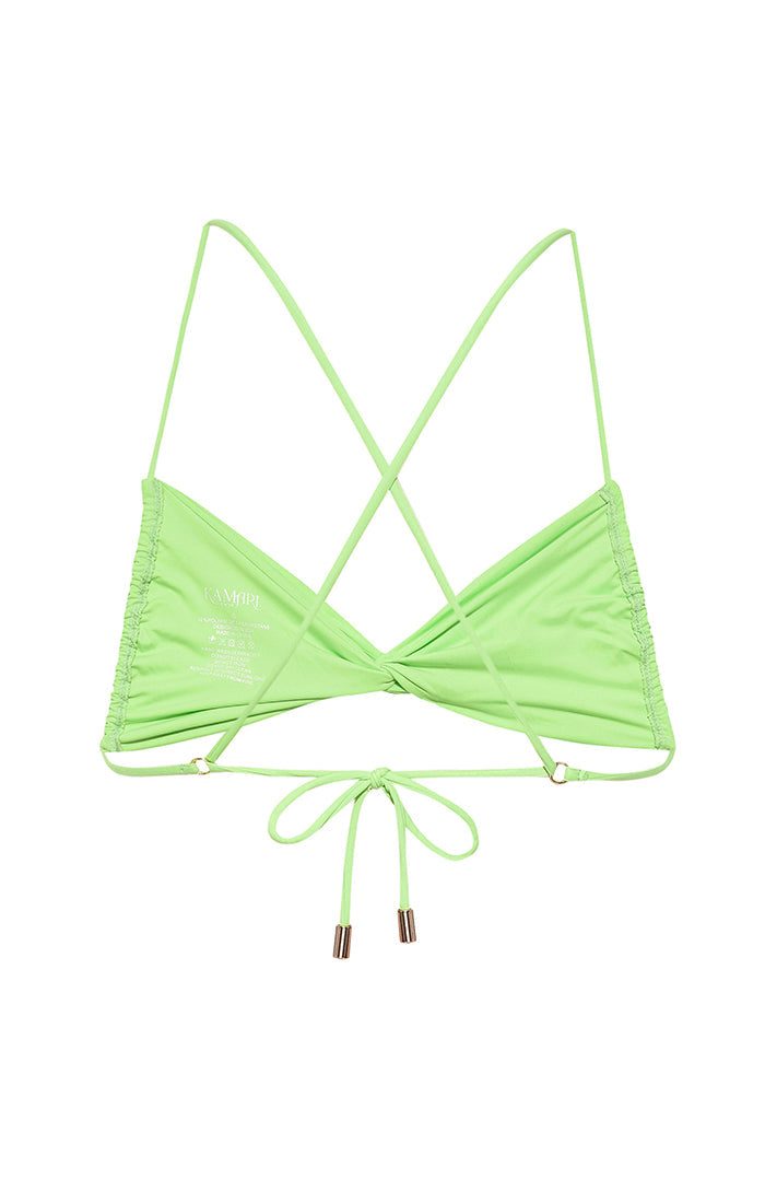 Limon Twist Bandeau Bikini Top