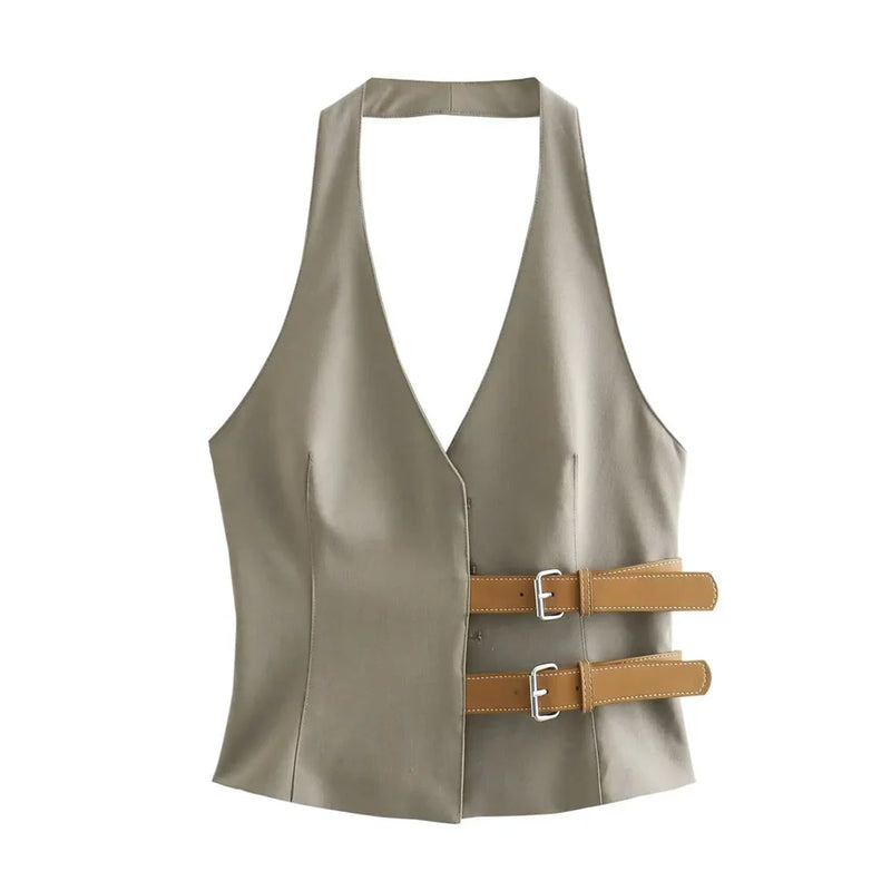 Conjunto Elegante com Cinto de Destaque - DermeBela