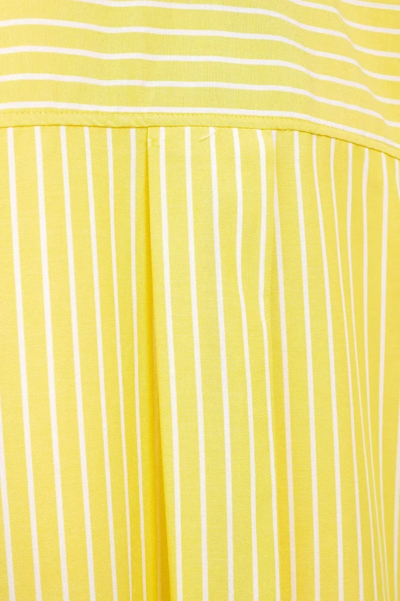 Conjunto Streetwear Amarelo - Blusa Listrada e Calça Solta - DermeBela