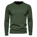 Suéter Slim Inverno Gola Redonda Liso