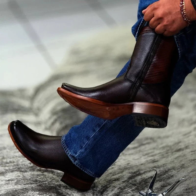 Kit Bota Maverick 3.0 em Couro Legítimo com Palmilha Ortopédica + BRINDES: Boné, Cinto, Carteira e Copo