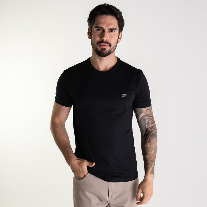 Kit 5 Camisetas Lacoste Croco Basic + 3UN Cuecas Boxer de Brinde