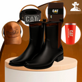 Kit Bota Maverick 3.0 em Couro Legítimo com Palmilha Ortopédica + BRINDES: Boné, Cinto, Carteira e Copo